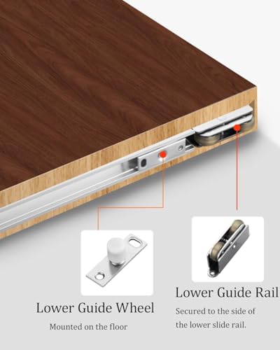 Binario Per Porta Scorrevole Binario Per Porta Scorrevole Invisibile Ghost Senza Binario A Pavimento, Cancello Scorrevole Ghost Con Chiusura Ammortizzata Per Porte Scorrevoli(86Cm/33.8Inch/2.8Ft) - 4