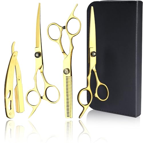 Kit Tesoura Cabelo Profissional, Kit Barbeiro, Tesoura Profissional Cabeleireiro, Tesoura De Cabelo,