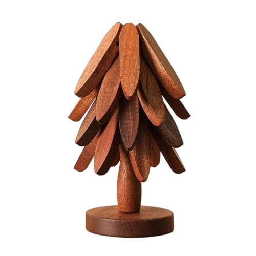 Topfuntersetzer aus Holz in Baumform, zusammenklappbar, aus...