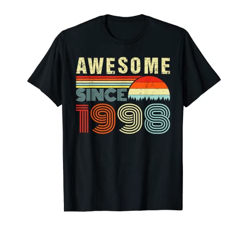 Awesome Since 1998 Retro 24 Years Old Vintage 24th Birthday Camiseta