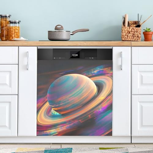 Reiacy Saturn Gredient Geschirrspülerabdeckung, magnetische Abdeckung für...