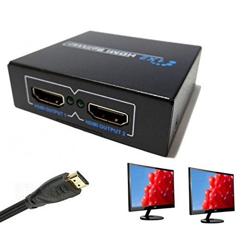 Adaptador Hdmi 1.4 Splitter Duplicador 2x monitor Full Hd 3D Imagem Xbox Playstation