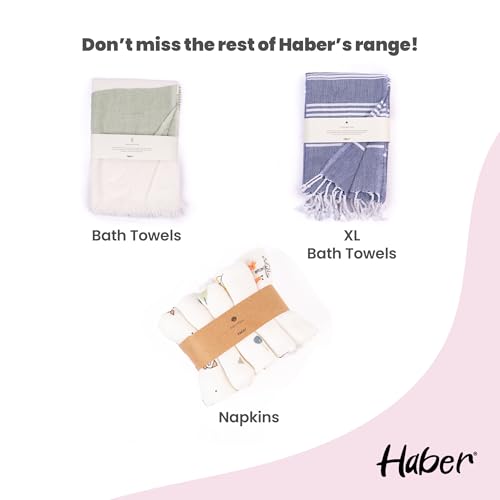 Image of Haber Traditional Indian Muslin Baby Wash Towel for Baby Care Soft and Absorbent, Baby Wipes, Face-Wash, Body Wipe, Napkins (White),5 Count