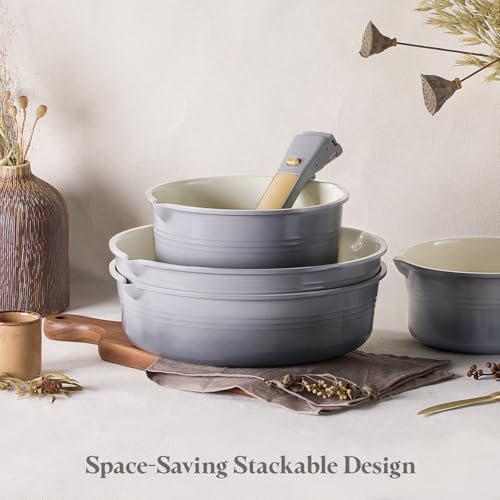 Image of CAROTE 20Pcs Titanium Cookware Set, Pots and Pans Set Non Stick, Kitchen Cooking Set with Detachable Handle, Non Toxic Induction Cookware, Dishwasher /Oven Safe