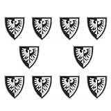 V.1 Design als Triangle-Schild mit schwarz-silbernem Wappen Aufdruck