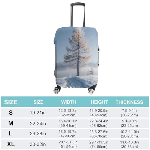 Anti-Scratch Luggage Cover Tall Larch Tree Printed Luggage Case Protector Washable Suitcase Covers Elastic Suitcase Protector for Size XL (30-32 inch) Luggage2