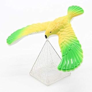 Juguete de pájaro de equilibrio mágico con soporte piramidal para regalo de aprendizaje de niños, procesamiento de moda de color aleatorio