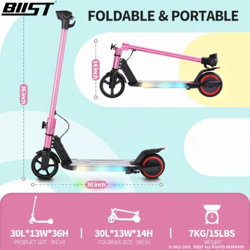BIIST Pink Foldable Electric Scooter