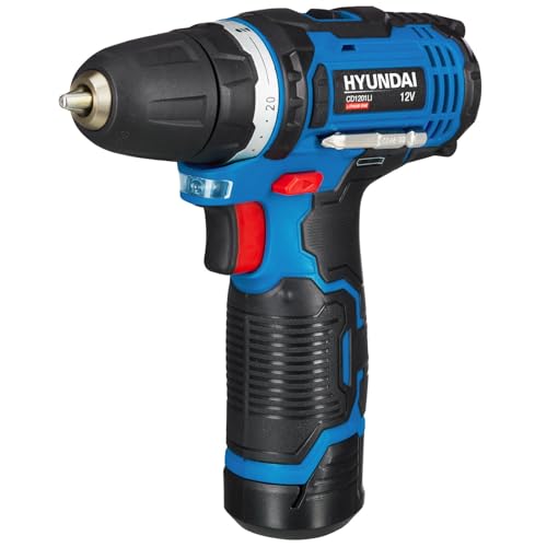 HYUNDAI Akku-Bohrschrauber CD1201LI SET (Akkubohrer 12V Li-Ionen, Akkuschrauber im Koffer mit 1 Akku 2.0Ah und Schnellladegerät, inkl. 13-teiligem Zubehör) 1 HYUNDAI Akku-Bohrschrauber CD1201LI SET (Akkubohrer 12V Li-Ionen, Akkuschrauber im Koffer mit 1 Akku 2.0Ah und Schnellladegerät, inkl. 13-teiligem Zubehör)