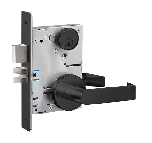 SUMBIN Fire Rated UL Commercial Heavy Duty Mortise Lockset, Lever, Dormitory Lock, Matt Bronze Finish (Dormitory)