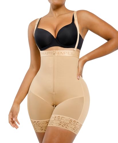Image of SHAPELLX Fajas Colombianas Shapewear for Women Tummy Control Plus Size Postpartum Body Shaper Butt Lifting Bodysuit