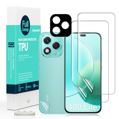 Ibywind For Honor 400 Lite 5G (2 Pcs) Screen Protector,Flexible TPU Film,With 1Pc Camera Lens Protector,1Pc Back Film,Bubble Free[Easy to install] by Ibywind - Used condition - US$8.46