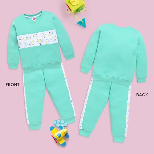 Image of LuvLap Baby Girls Full Sleeve Sweatshirt & Pyjama Set