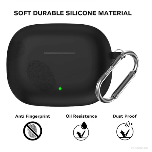 Image of Soft Silicone Case Cover for Realme Buds T310 | Buds N1- Black