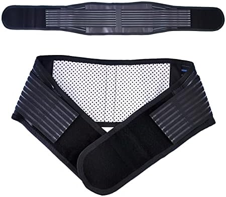 KkaFFe Back Support with Magnet, Tourmaline Magnetic Back Braces for Lower Back Pain Relief, Self Heating & Soothing Back Support Belt, Lumbar Support Belt for Herniated Disc/Sciatica (Medium)