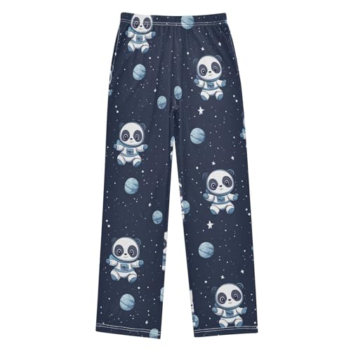 Pajama Bottoms, Panda Astronaut Cute Pattern Pajamas Pant Lounge Wear Sleep Long Pants Casual Sleepwear