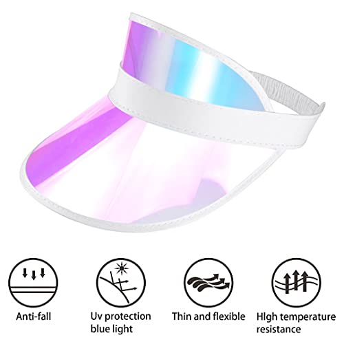 Surkat Plastics Clear Translucent Sun Visor Hat Golf Beach Tennis Poker Sun Visors Caps Uv Protection Colorful Headband Sun Shade Hat #TOP5