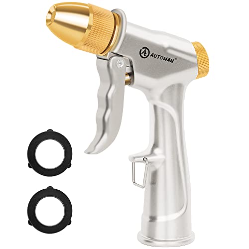 AUTOMAN Garden Nozzle Sprayer, High Pressure Spray Nozzle, 100% Metal ...