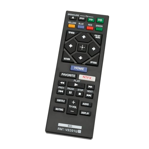 Image of New RMT-VB201U RMTVB201U Replacement Remote Control fit for Sony Bluray Blu-Ray Blu Ray BD Disc DVD Player BDP-S6700 UBP-X700 BDP-BX370 BDP-S1700 BDP-S3700 BDPBX370 BDPS1700 BDPS3700 BDPS6700 UBPX700