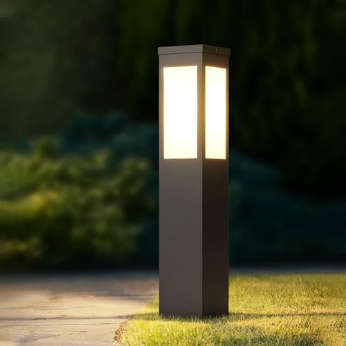 YMDHFS Outdoor Landscape Path Light E26 Bollard Lighting Fixture IP54 Waterproof Pathway Light with...