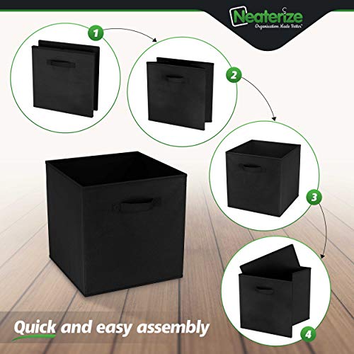 Cube Storage Baskets For Organizing - 13X13 Inch - Set Of 6 Heavy-Duty Storage Cubes For Storage And Organization. Makes The Perfect Bins For Cubby Storage Boxes Or Cube Storage Organizer (Black) #TOP5