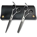 Saki Shears Tanto - Professional 6.5" Hair Cutting Scissors Set Includes Thinning Shears and Leather Case