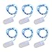 YIHONG 6 PCS Fairy Lights LED String Lights Battery Operated 7.2ft 20 LEDs Firefly Lights Starry String Lights for Costume, Wedding, Bedroom, Halloween, Easter, Christmas Decoration (Blue)