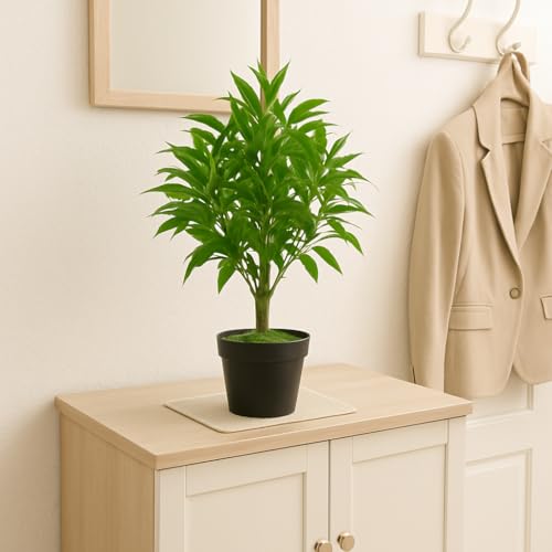 yanka-style Olivenbaum künstlich – Kunstpflanze mit Topf, ca. 65 cm hoch, Deko Pflanze aus Kunststoff, naturgetreuer Blickfang für Wohnung & Büro – Modell JWS2041