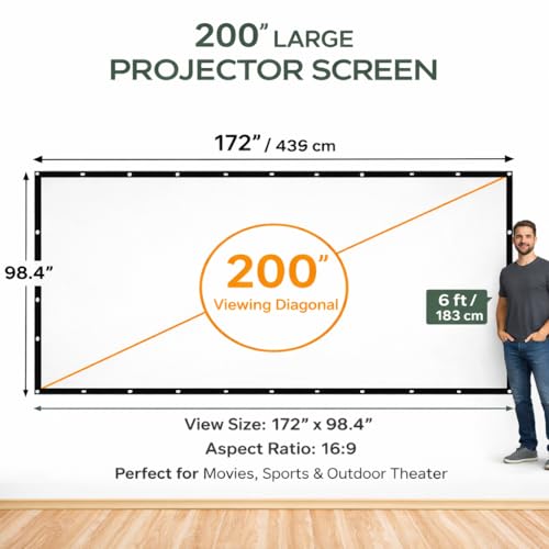 Écran de projection extérieur double face 4K et format 16:9