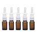 Leere nachfüllbare Nasenspray-Flasche aus Glas mit feinem Nebel, Zerstäuber für kolloidales Silber/Kochsalzlösung, Make-up, Kosmetik, ätherische Öle, 10 ml, 6 Stück, braun (Braun) - GJY04410BROWN