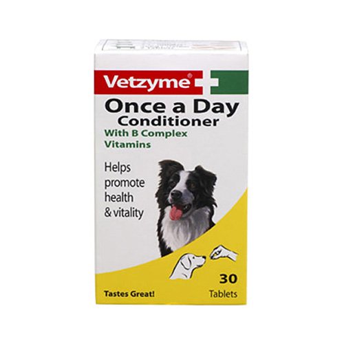 Vetzyme Once A Day Conditioner with B Complex Vitamins x 90 Tablets 70g - Bulk Deal of 3x