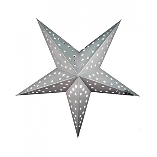 Happy Sales HSSL-FSSVRA Frozen Star Paper Star Lantern Silver, 13