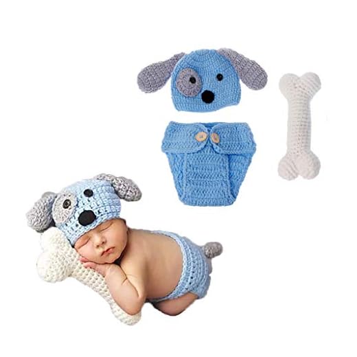 Accesorios para fotografía de recién nacido, set de disfraz para perro, fotografía de punto