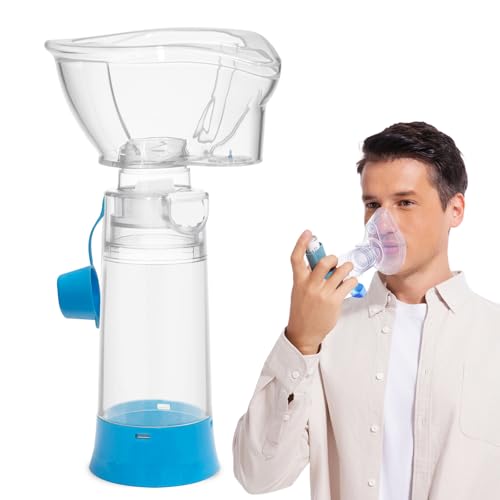 Image of Inhaler Spacer for Adults, Nessi OTC Spacer, Spacer for Inhaler with Silicone Mask, Anti-Static Chamber & Exhalation Valve, Easy to Use & Clean