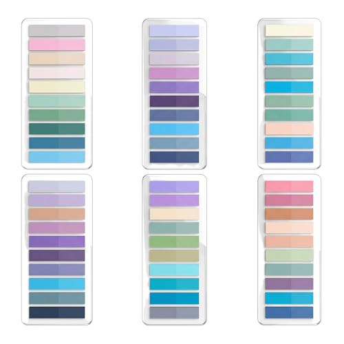 konket 1200-Pack Sticky Tabs for Books–Neon Colors Index Tabs, Writable Annotation Tabs, Translucent Arrow Flags for Page Marking，Reusable Page Tabs for Bibles, Journals, Planners