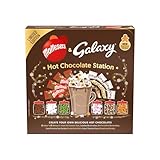 Galaxy Hot Chocolate Station | Hot Chocolate Gift Set Featuring Galaxy & Maltesers Hot Chocolate Sachets | Create your own hot chocolate experience with 6 toppings | Pack of 1, 15 Piece Set