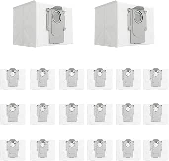 20 Pack Roborock Vacuum Bags for Q10, S5+, X5+, Q8 Max+, Q7+, M5+, Max+