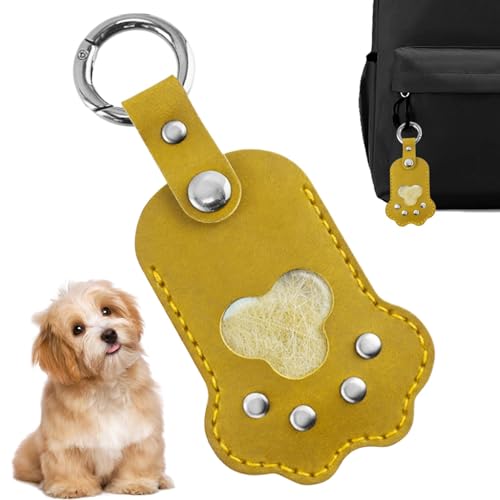 Carreras De Peluquería Para El Cabello Para Mascotas - Pequeña Pu Leather Keychain Bag Charm | Colgante De Bolsa Portátil, Accesorio De Moda Gato Paw Para Bolsa, Llaves De Coche