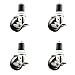 Service Caster Brand 3.5 Inch 316 Stainless Steel Light Duty Swivel Expanding Stem Caster Set of 4 Soft Rubber Caster Wheels and 1-7/8? Stem?800lbs. Total Cpty?Casters with Locking Brakes