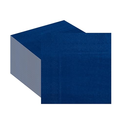 CEILIWEN 60 Stück marineblaue Papierservietten, 33 x 33 cm, Cocktail-Servietten, einfarbige...