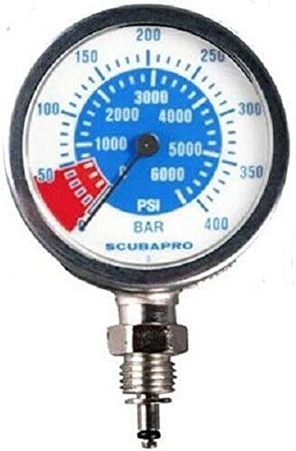 Scubapro Dual Bar PSI Analog Metal Pressure Gauge