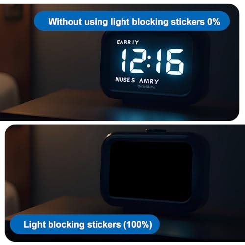 Elegaperma 8 Sheets Led Light Blocking Stickers, Light Dimming Sticker Black PET Reusable, Led Blocking Stickers for TV Electronic Device - Thumbnail 4