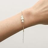 Leiothrix Golden Bracelet Chain with Pearls for Women and Girls on Any Occasion