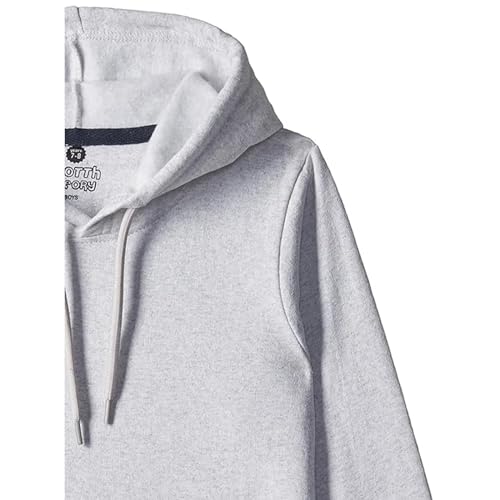 Image of Solid Cotton Fleece Girls Hooded Neck Sweatshirt with Kangaroo Pocket