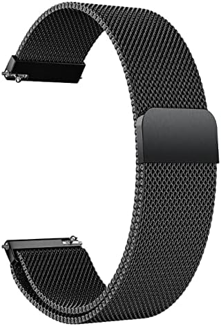 20mm Metal Band Compatible for Samsung Galaxy Watch 42mm/Active 2 40mm 44mm/Samsung Galaxy Watch 3 41mm/Gear Sport/Garmin Vivoactive 3 Stainless Steel Strap Quick Release Replacement Bands