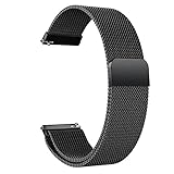 20mm Metal Band Compatible for Samsung Galaxy Watch 42mm/Active 2 40mm 44mm/Samsung Galaxy Watch 3 41mm/Gear Sport/Garmin Vivoactive 3 Stainless Steel Strap Quick Release Replacement Bands