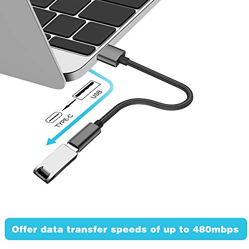 USB C Female to USB Male Adapter (2-Pack),Type C to USB A Charger Cable Adapter, Compatible with iPhone 16 15 15 Pro Max,iPad 2018,Samsung Galaxy Note 10 S22 S21 S20+ Plus Ultra,Google Pixel 4 3