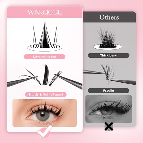 Image of Manga Lash Clusters Wispy Eyelash Clusters with spikes, 144pcs D Curled Natural Volume Lash Extensions with Soft Ultra-thin Band, 10-16mm (F03)