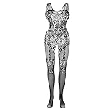 PZCXBFH Womens Fishnet Tights Suspender Pantyhose, Black, Size One Size