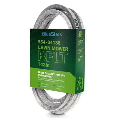 Image of BlueStars 954-04138A Mower Deck Belt | Aramid Cord | 5 /8 inch x 143 inch | For 54 inch Deck CubCadet RZT 54 Craftsman ZTL8000 MTD White Outdoor ZT54 ZeroTurn Mowers Replaces 954-04138 754-04138A 754-04138